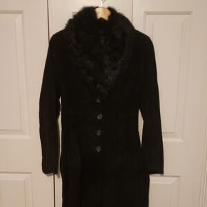 Banana Republic Shearling and Suede Coat